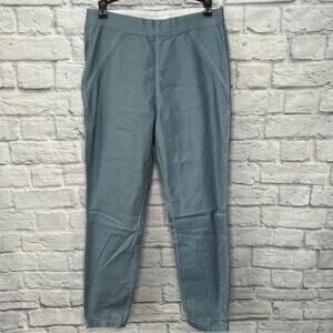 HUE Reversible Denim Skimmer Leggings Womens XS Chambray White Pull On New